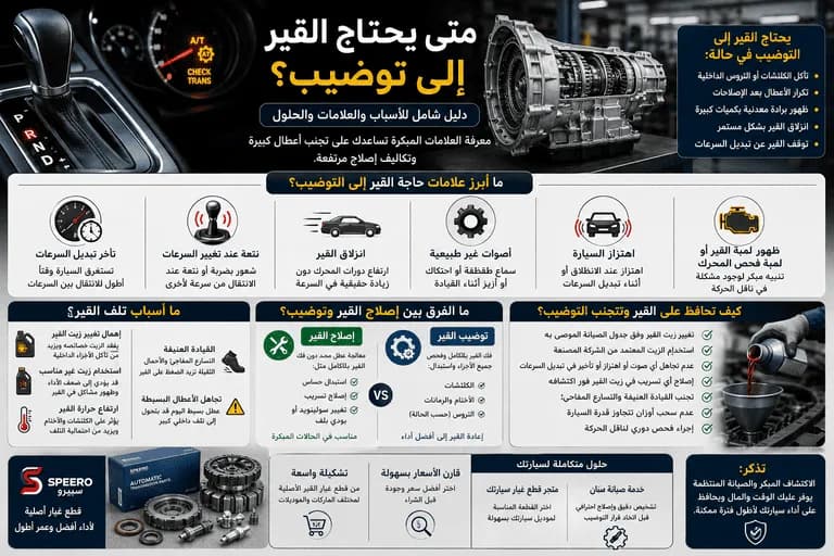 متى يحتاج القير إلى توضيب؟ أهم العلامات التي لا يجب تجاهلها